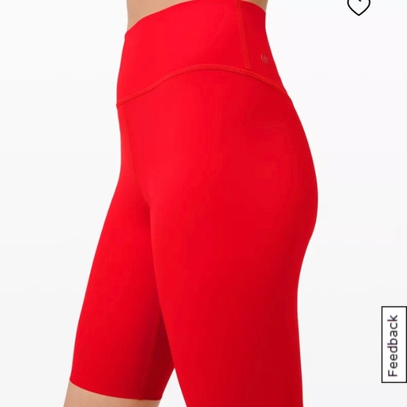 Lululemon Red Train to Beach High Rise biker short 10” sold out! Size 6 - Picture 2 of 9